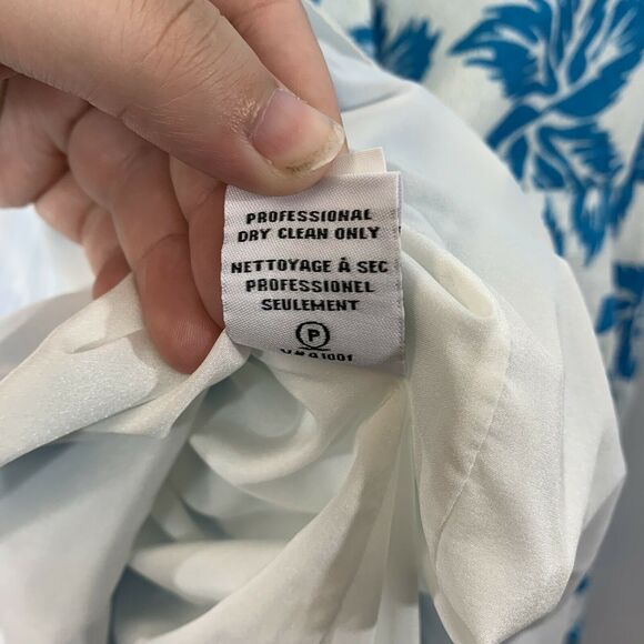 Diane von Furstenberg Jeannie DVF Blue Cotton Sleeveless A-Line Dress Size 6 - Picture 7 of 7